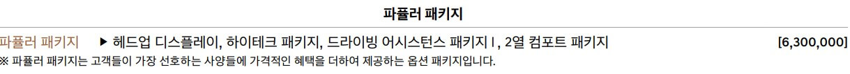 제네시스 GV80 파퓰러 패키지
