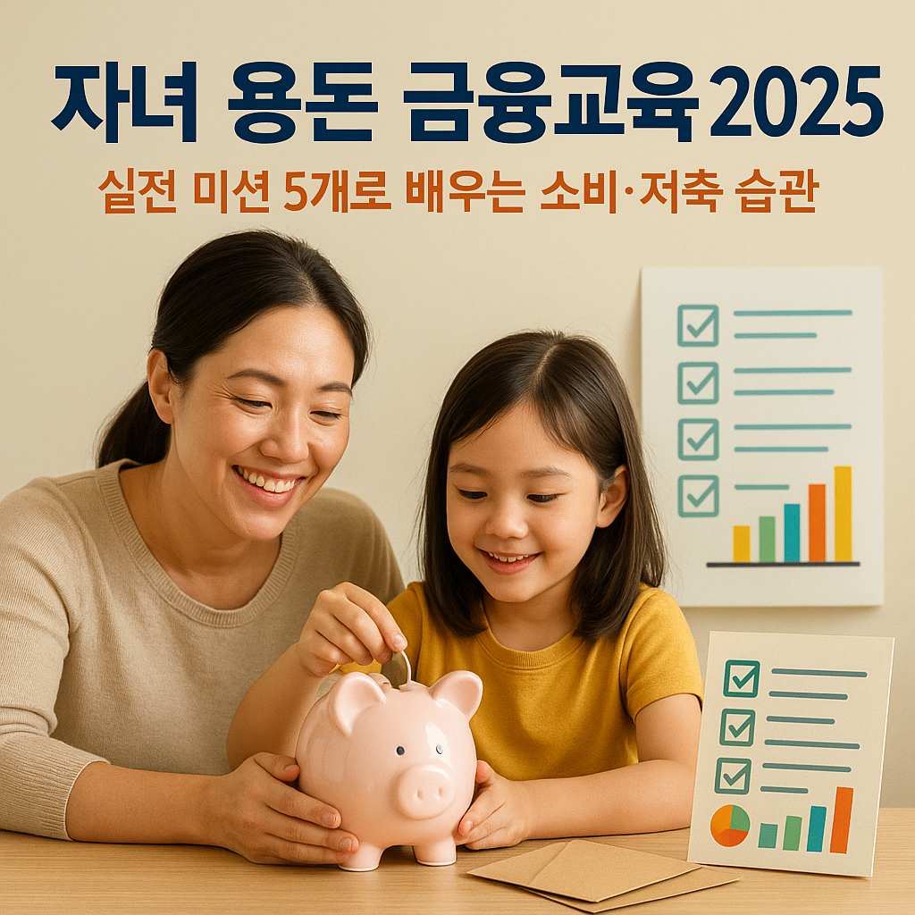 자녀 용돈 금융교육 2025 ｜ 실전 미션 5개로 배우는 소비&middot;저축 습관