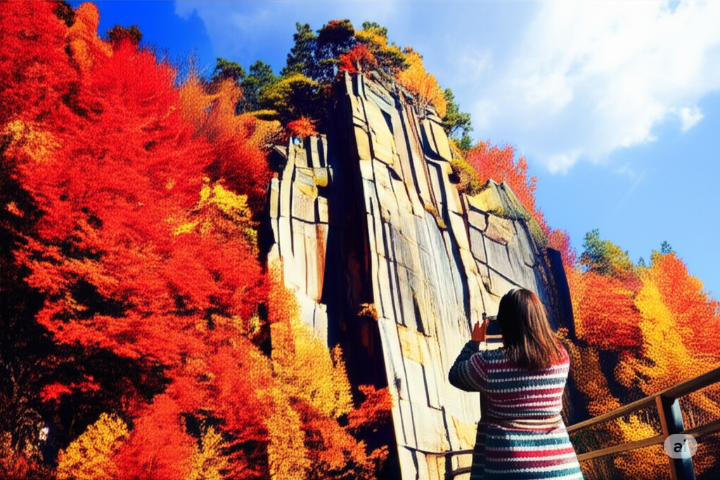 단양 사인암 단풍