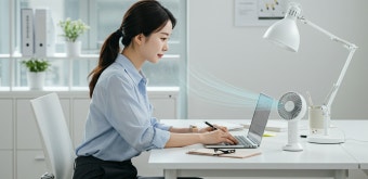 루메나 탁상용 무선 선풍기 청소