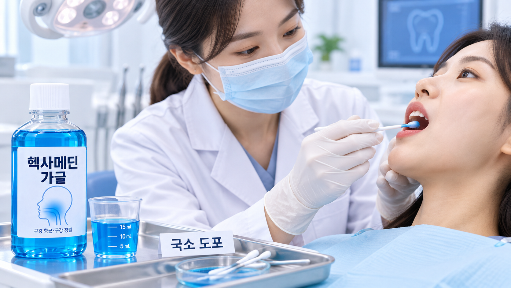 치과의사가 말하는 올바른 헥사메딘 가글 및 도포 사용법