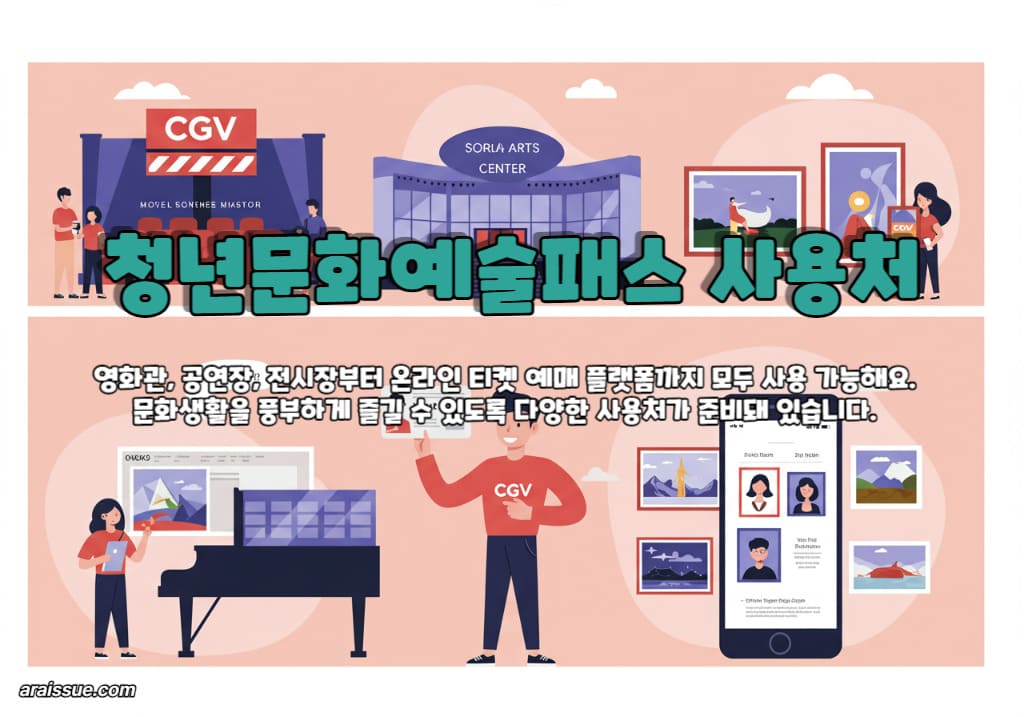 영화관, 공연장, 전시장부터 온라인 티켓 예매 플랫폼까지 모두 사용 가능해요.