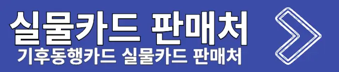 기후동행카드 실물카드 판매처