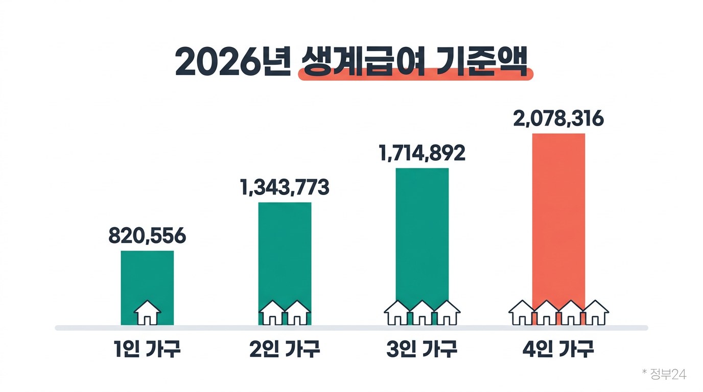 생계급여 신청 2026년 생계급여 기준액