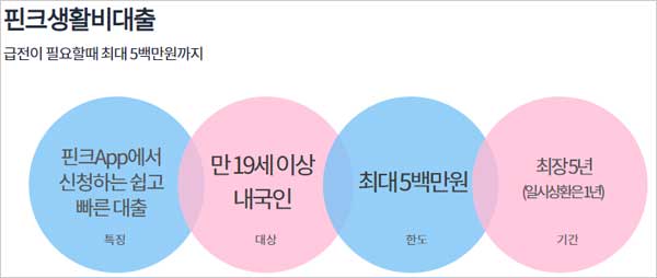 하나은행-핀크-생활비대출-간단-설명-이미지