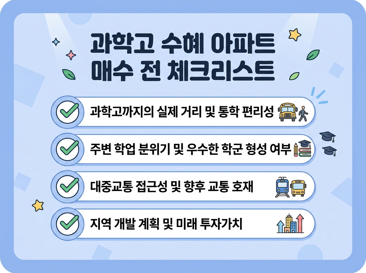 과학고 학군 아파트 매수 체크리스트