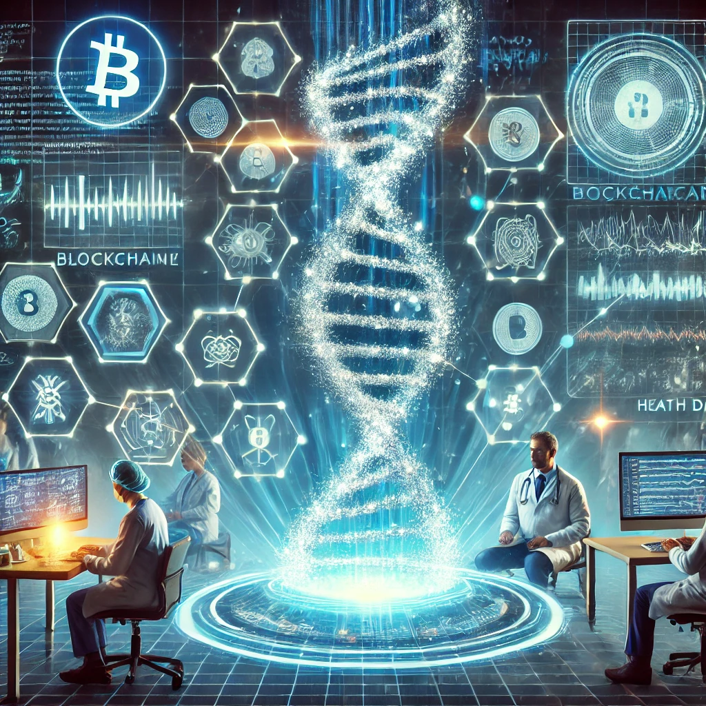 블록체인과 바이오헬스의 관계에 대한 이미지
