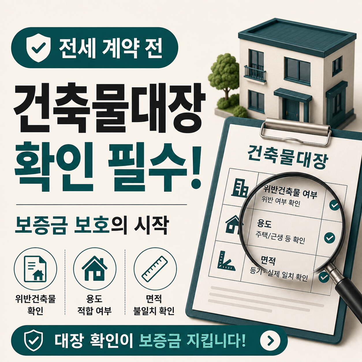 전세 계약 전 건축물대장 확인 항목 안내