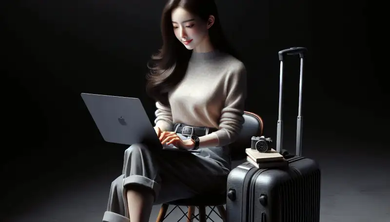 노트북으로-티스토리-목차-만드는-여성의-모습