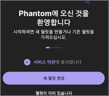 약관 동의 및 가입 유형 선택 화면