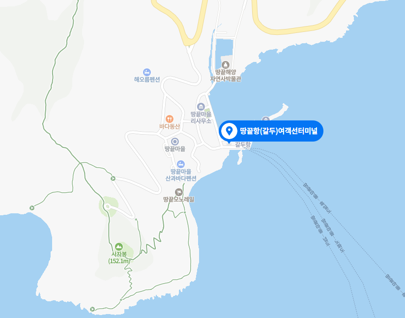 땅끝항(갈두항)여객선터미널 지도