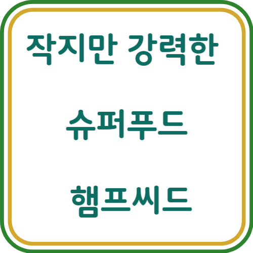 햄프씨드 효능과 먹는법