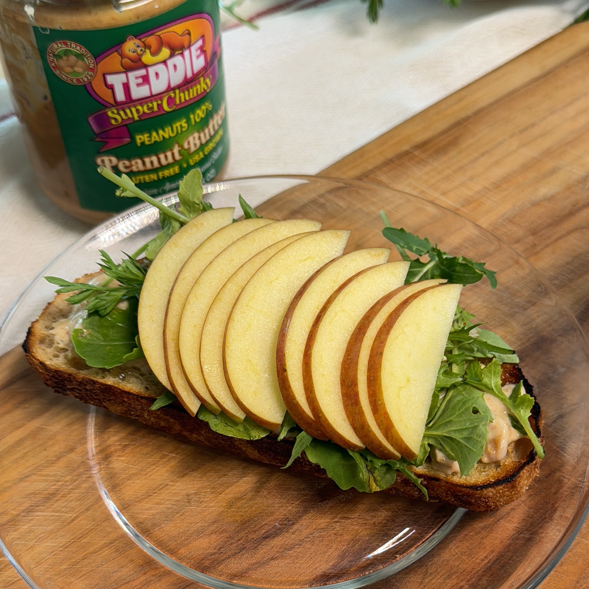 땅콩버터 사과 브리치즈 토스트 만들기