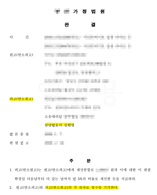 부산조정이혼변호사 이혼소송 / 재판상 이혼