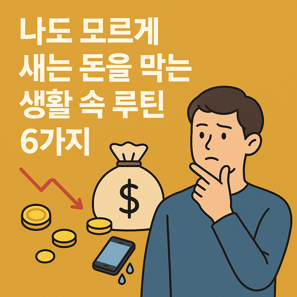 나도 모르게 새는 돈을 막는 생활 속 루틴 6가지