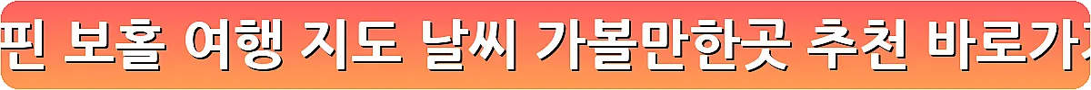 필리핀 보홀 여행 지도 날씨 가볼만한곳 추천_7