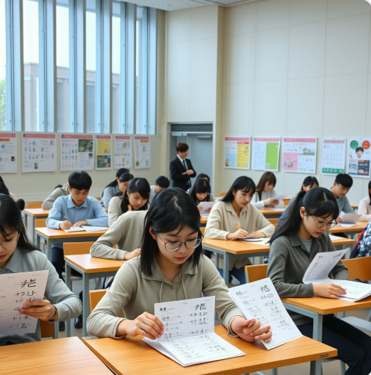 일본 EJU 시험 관련 사진