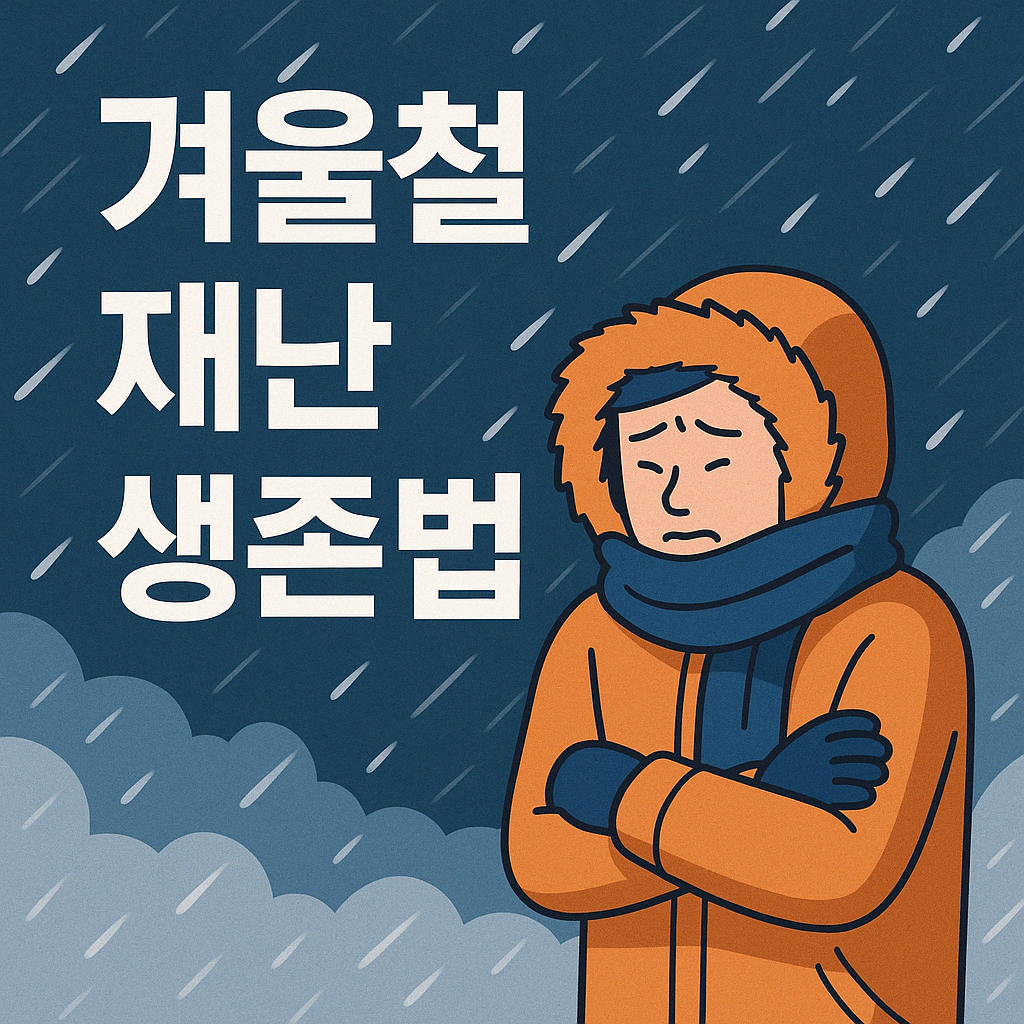 눈보라 속에 있는 사람