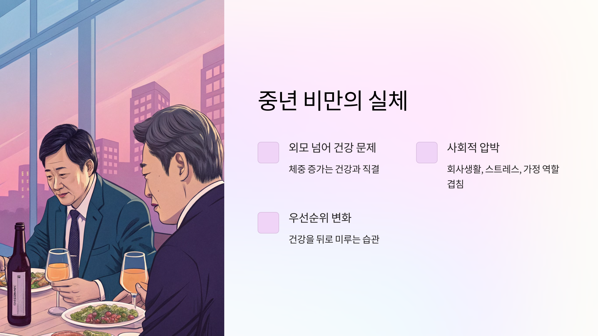 중년 비만의 실체