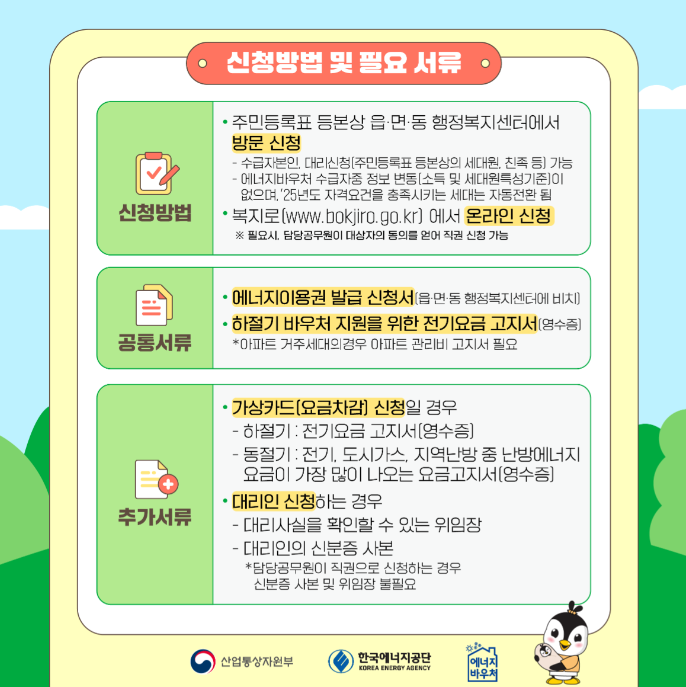 2025 에너지바우처 신청방법 총정리