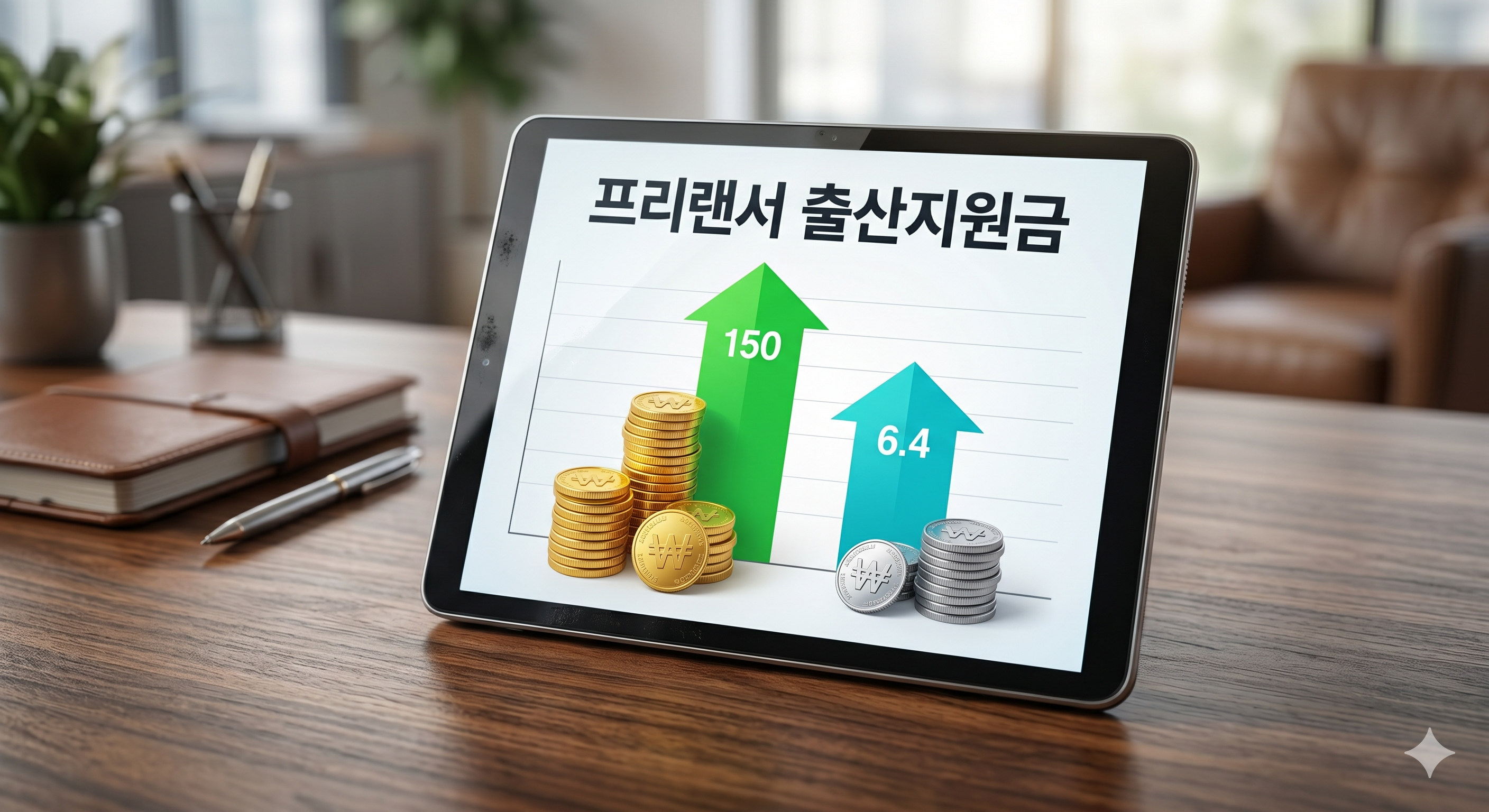 고용보험 미적용자 대상 출산휴가급여 및 지역별 추가 지원금 혜택 안내 그래프