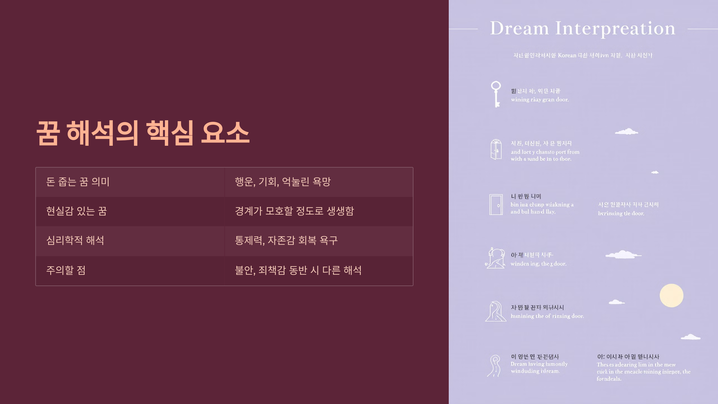 꿈 해석의 핵심 요소