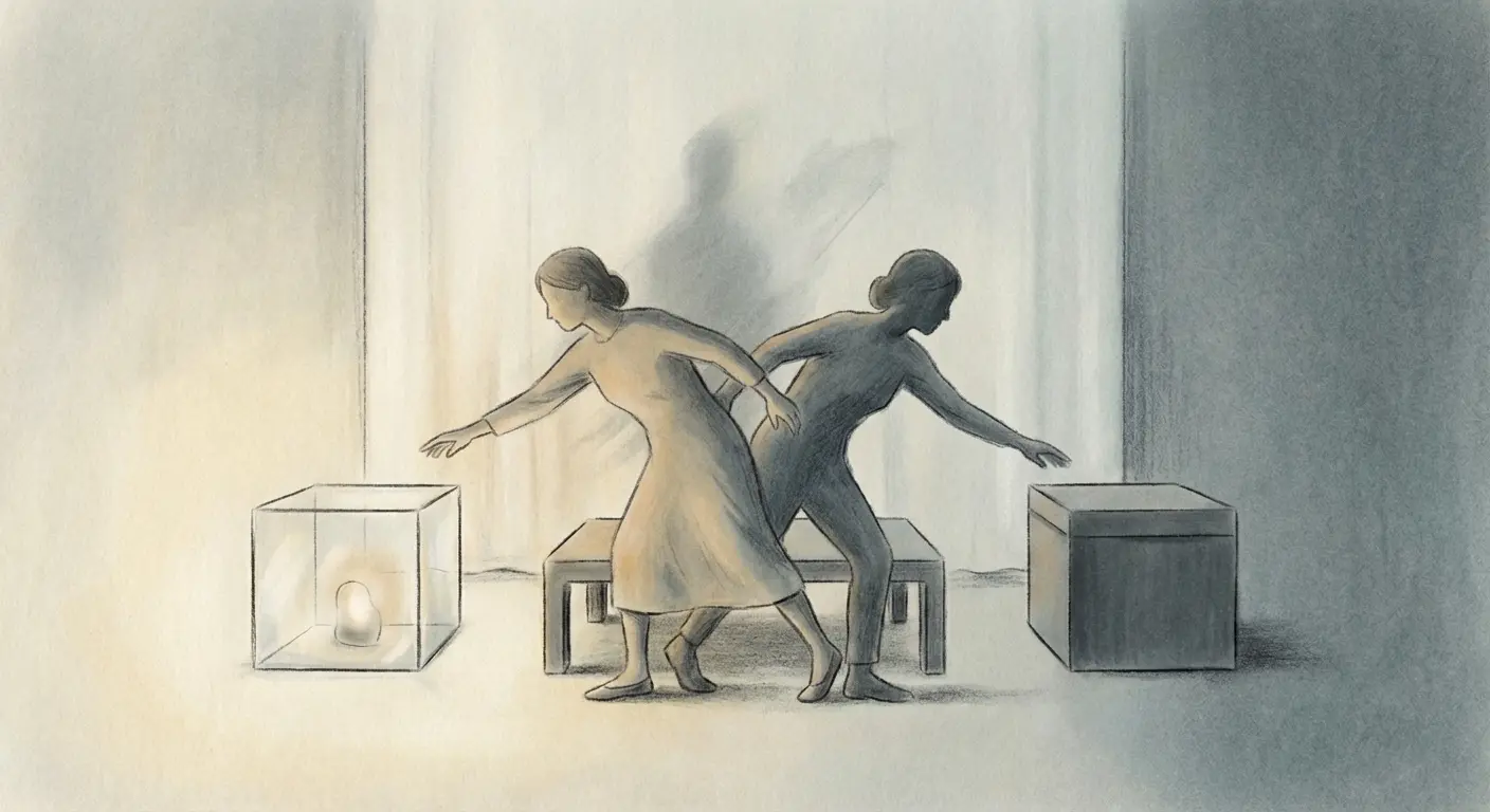 An illustration showing conflicting forms of rational choice in Newcomb’s Paradox