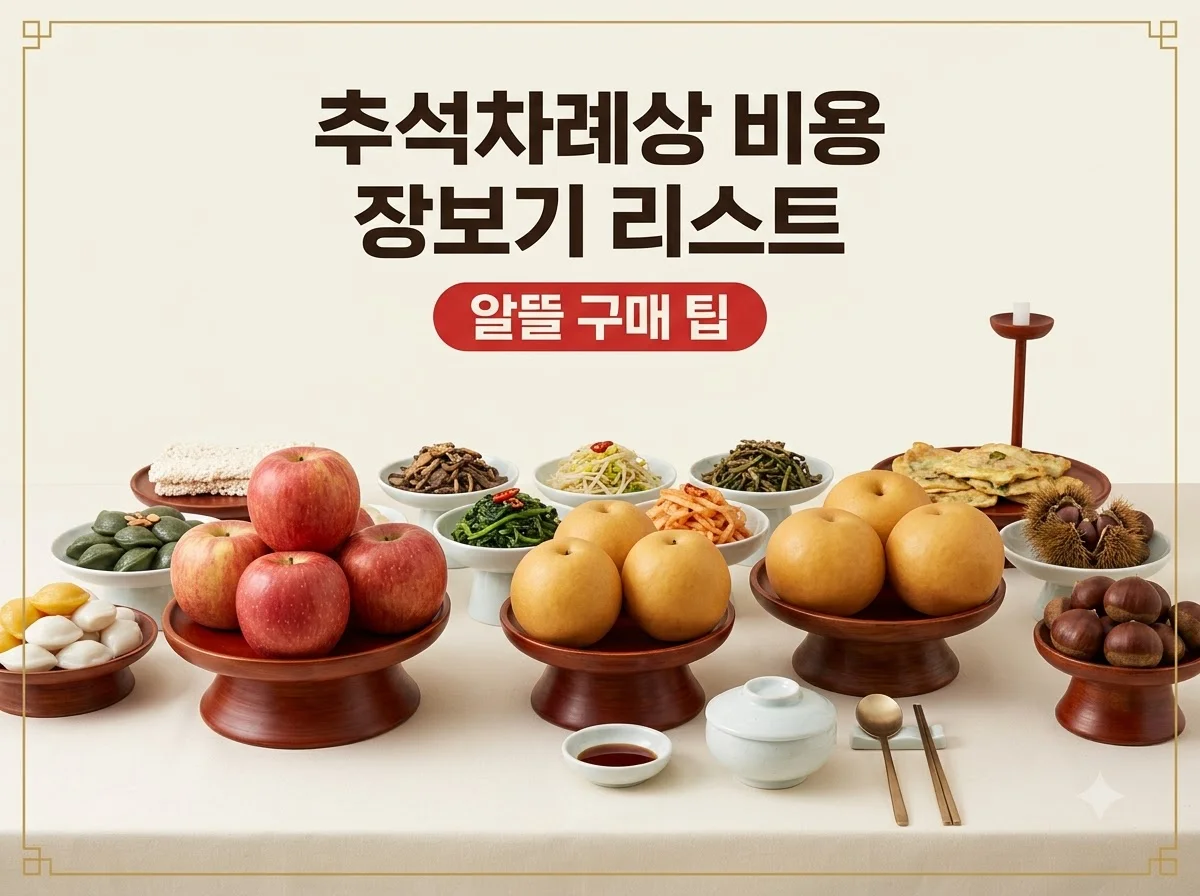 추석차례상 비용 및 장보기 리스트 알뜰 구매 팁