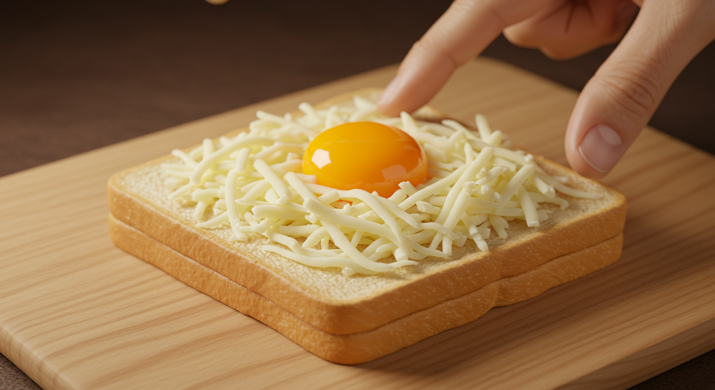 계란 치즈 갈릭 버터 토스트