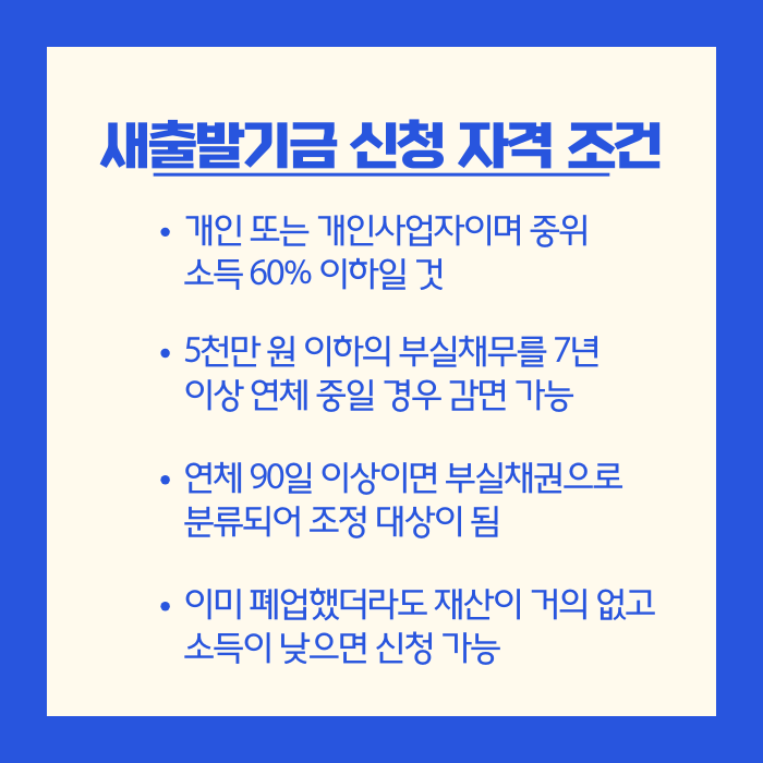 소상공인 새출발기금 신청 방법