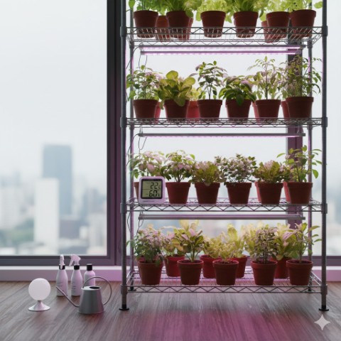 아파트 실내에서도 작물이 자라는 환경은 어떻게 만들어질까