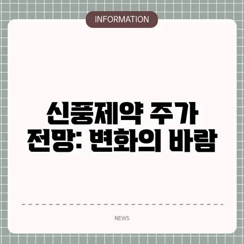 신풍제약 주가 전망: 변화의 바람