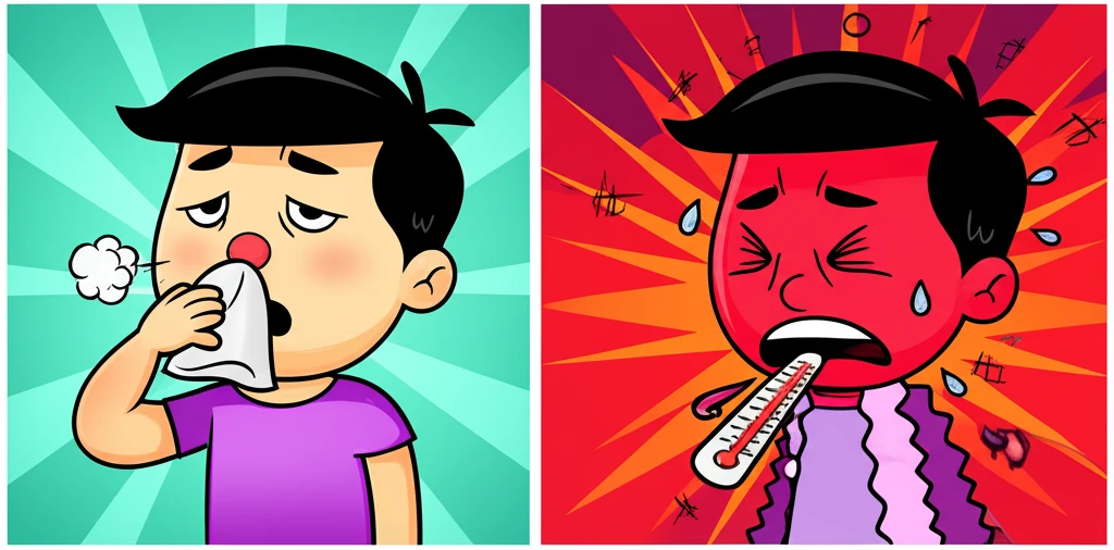 갑작스러운 고열 동반 B형 독감 증상..