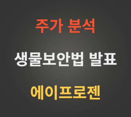 생물보안법관련주에이프로젠주가분석