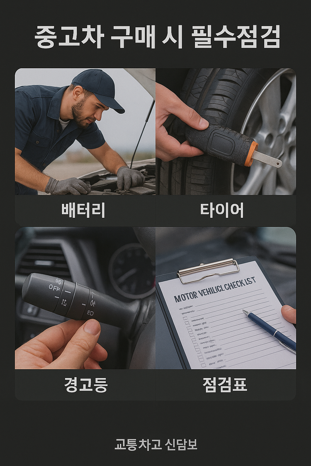 중고차 구매 전 필수 점검 항목 후회 없는 선택을 위한 체크리스트