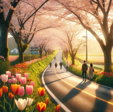 봄 여행에서 볼 수 있는 경치