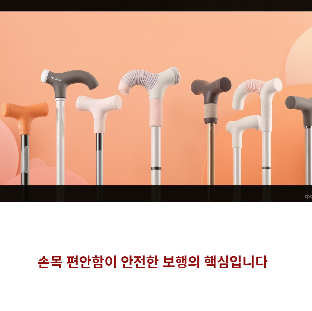 지팡이 높이 조절 및 손잡이 종류