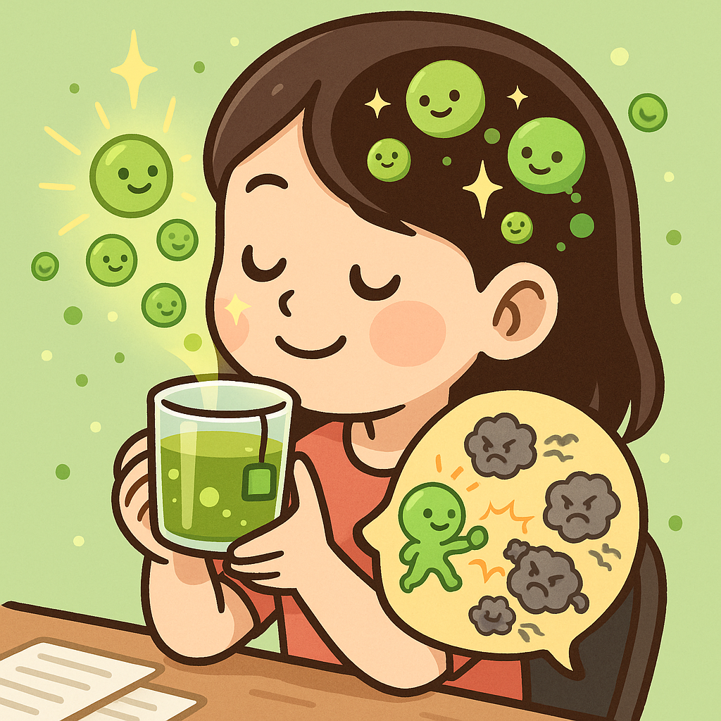 피부노화 예방, 피부 톤 개선, 트러블 완화에 도움이 되는 따뜻한 녹차 이미지