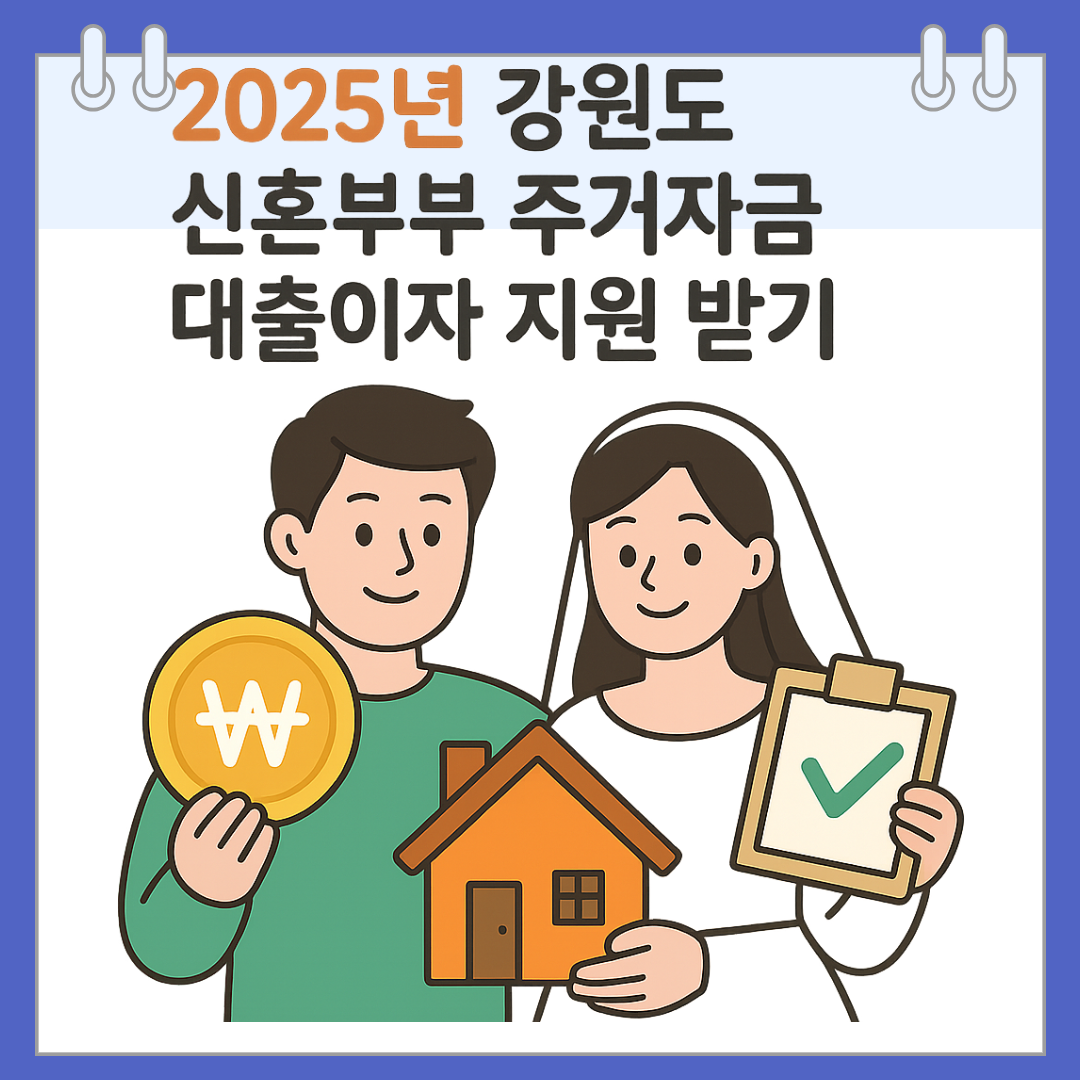 2025년 강원도 신혼부부 주거자금 대출이자 지원 받기
