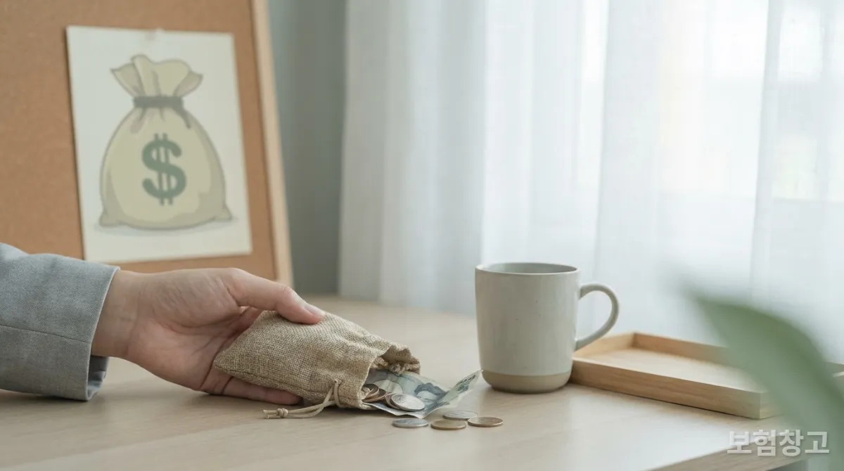 보험 해지 시 손실된 해지환급금을 나타내는 이미지