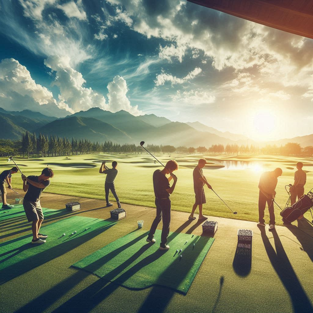 실외골프연습장 배경