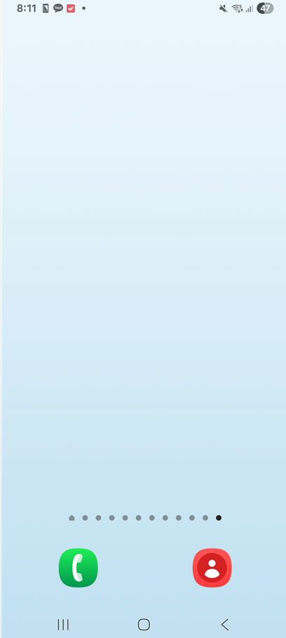 방법 1. 홈화면 빈 공간 꾹 누르기