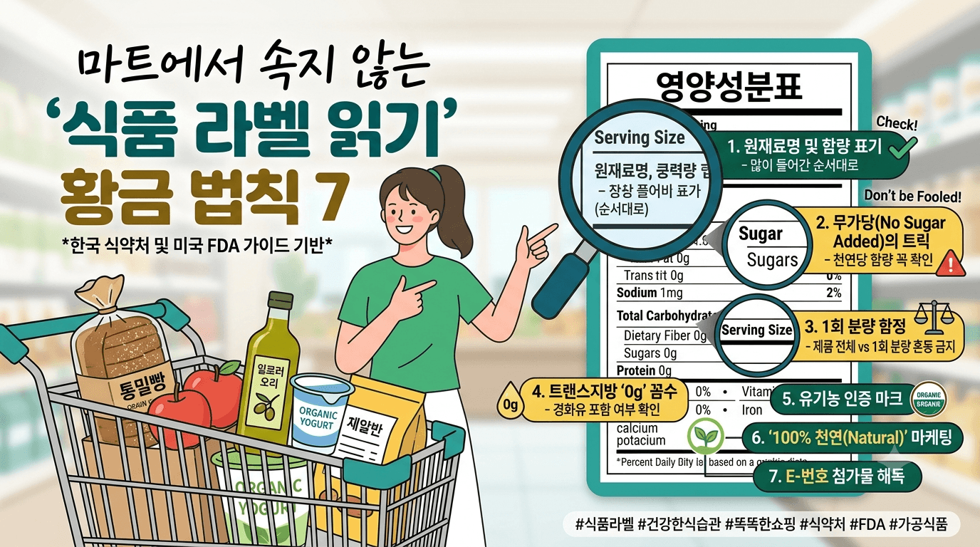 마트에서 속지 않는 '식품 라벨 읽기' 황금 법칙 7가지