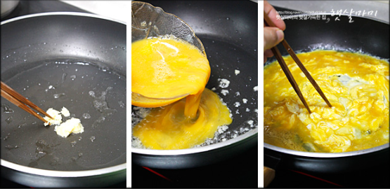 계란 볶는 이미지 입니다.