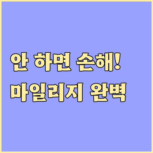 가장 확실한 자동차 보험 환급 마일리..