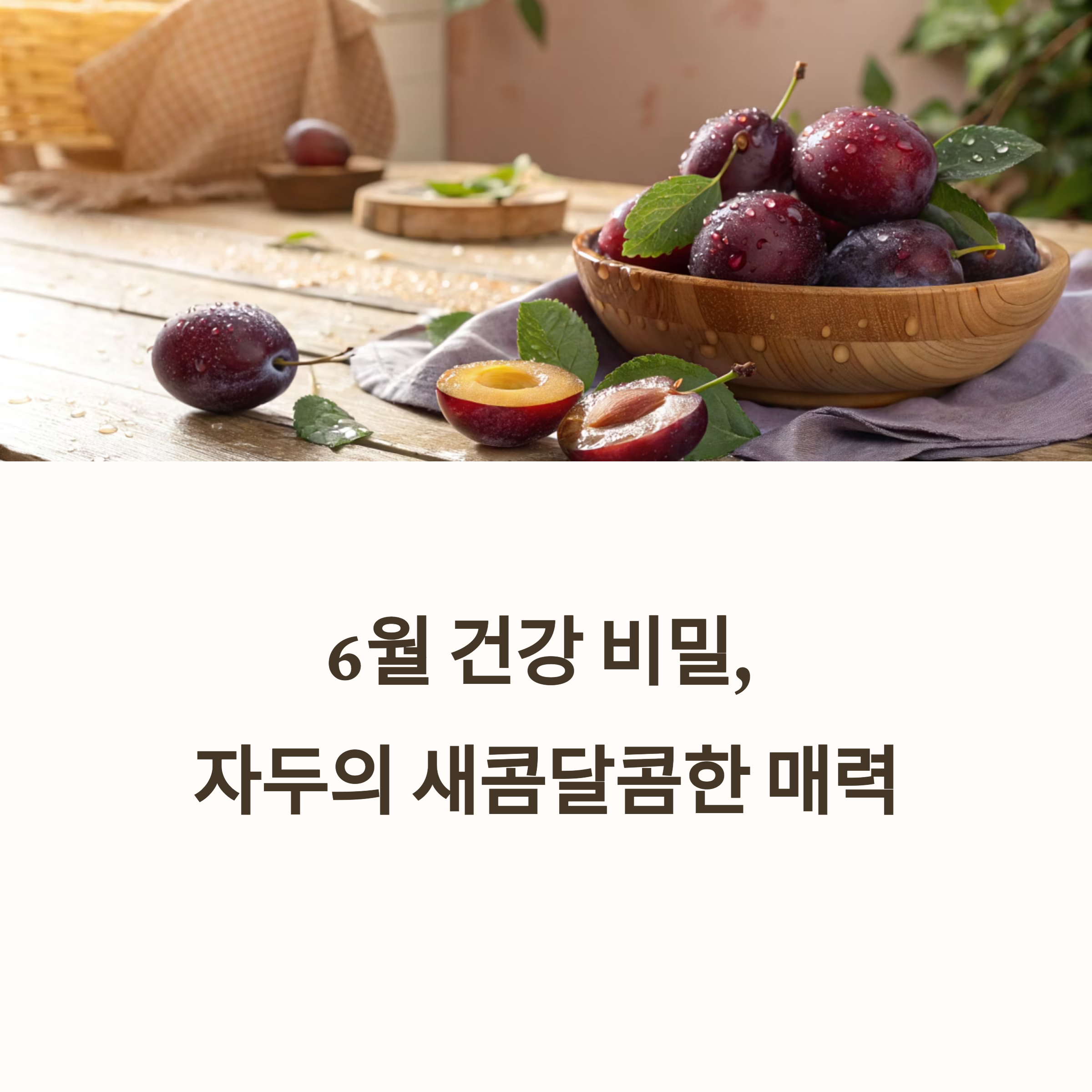 6월에 꼭 챙겨야 할 제철 식재료, 자두의 새콤달콤한 건강 비밀