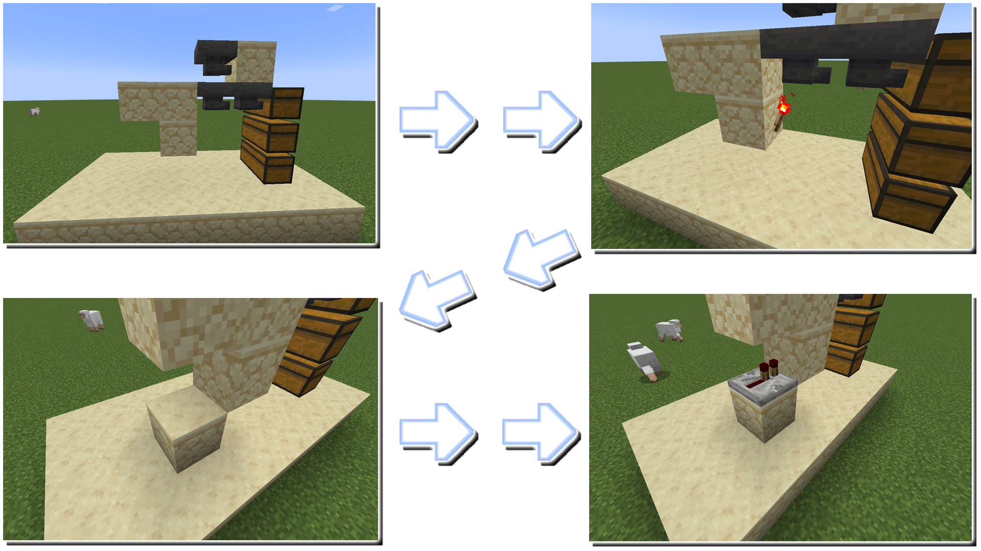 마인크래프트 회로 아이템 분배 6