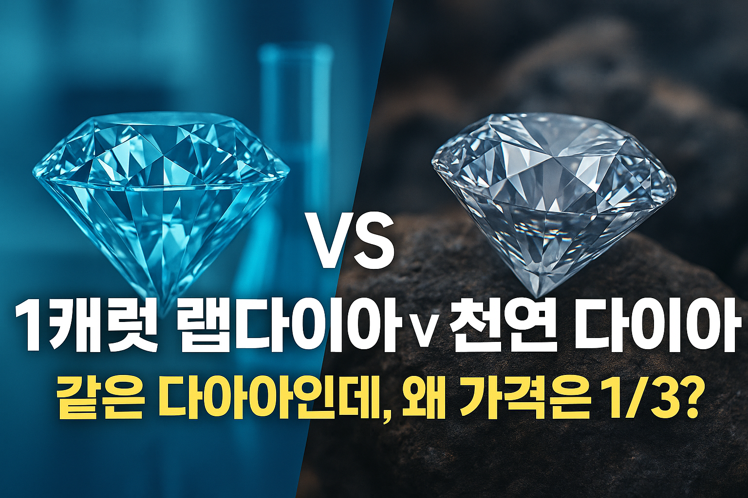 2025년 다이아 1캐럿 시세 비교 — 랩다이아가 진짜 가성비템?