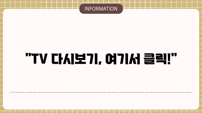 티비우산 사이트 주소 - 편리한 TV 다시보기