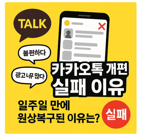 카카오톡 개편 실패